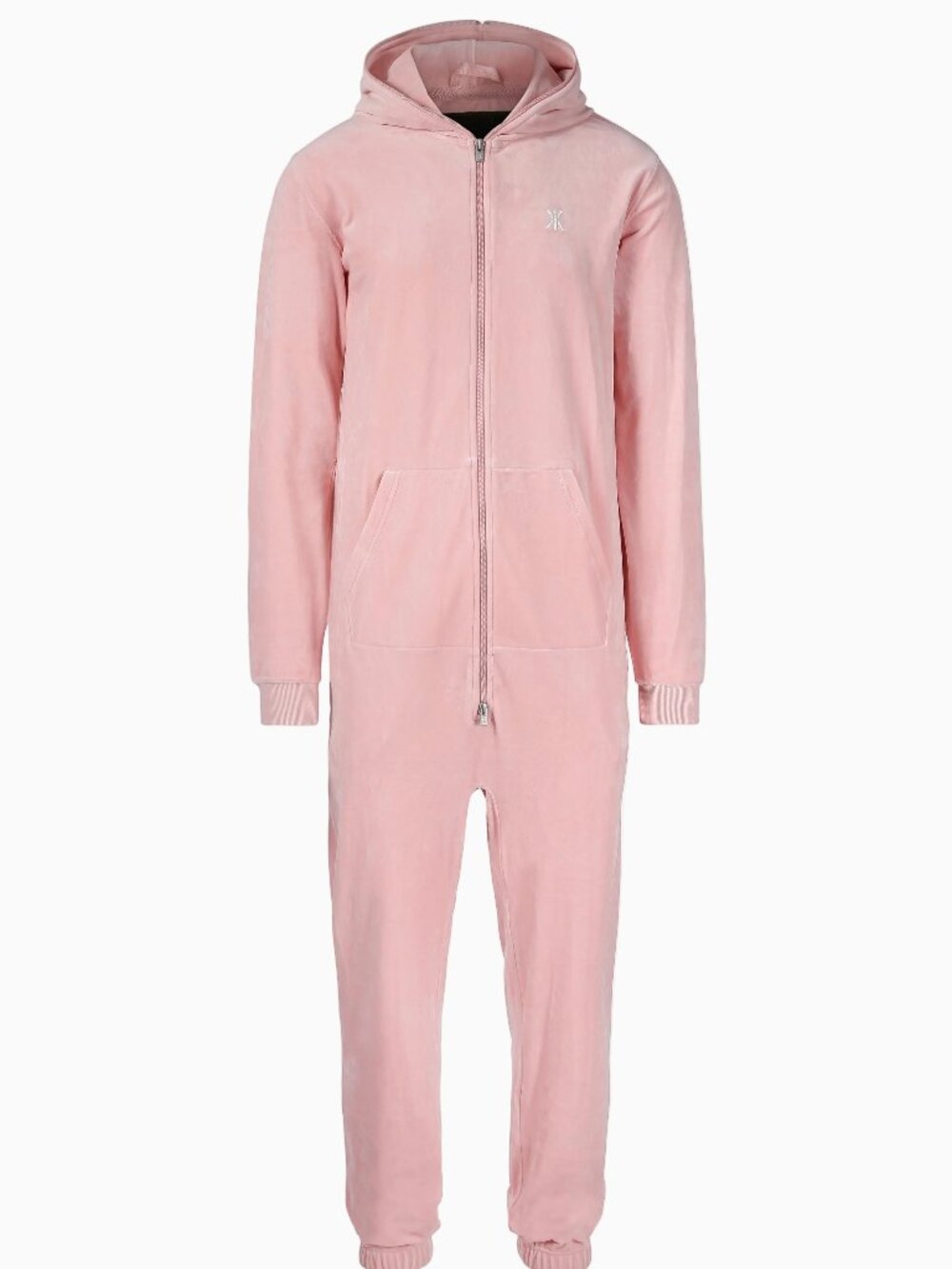NWOT The Original OnePiece Velvet Pink Hoodie Jumpsuit -